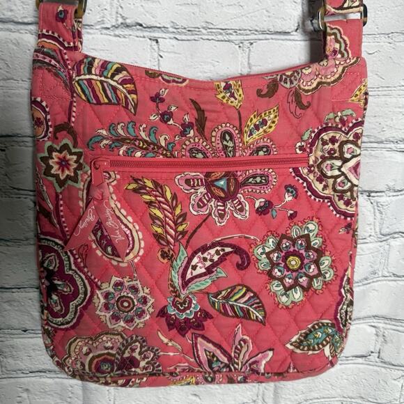 Vera Bradley Call Me Coral Quilted Cotton Crossbody Shoulder Bag Retired - Picture 5 of 10